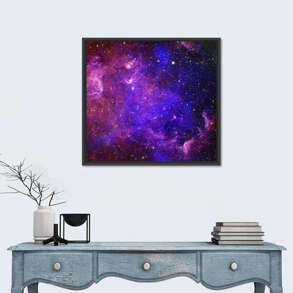 Nebula and Starfield in Deep Space Wall Art in a room, square