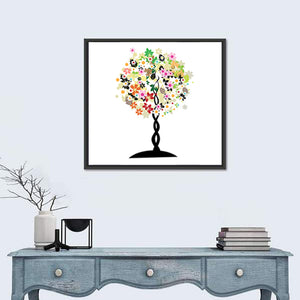 Floral Tree Illustration Wall Art