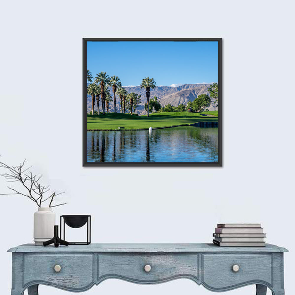 Palm Desert Golf Course with Lake Wall Art
