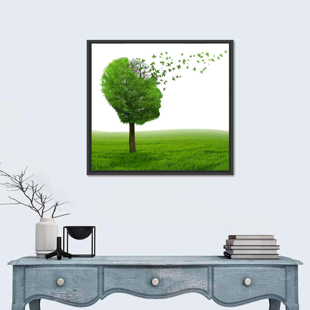 Memory Loss Tree Profile Wall Art