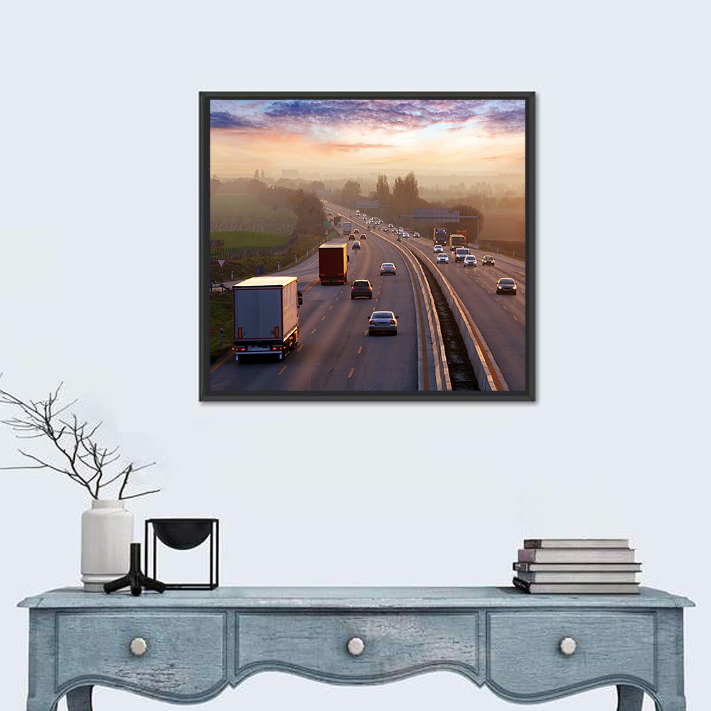 Chinese Highway at Sunset Wall Art