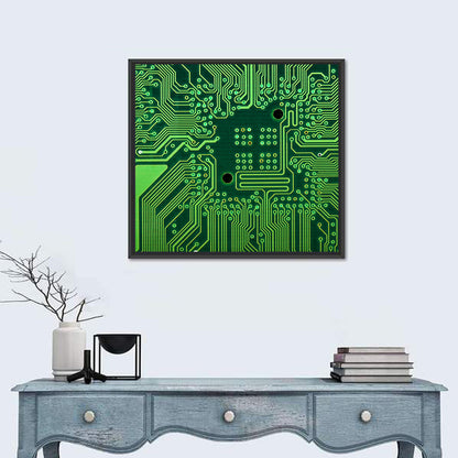 Microchip Connection Grid Wall Art