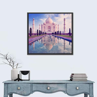 Taj Mahal Sunrise Reflection Wall Art