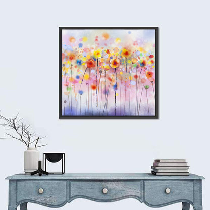 Whimsical Wildflower Watercolor Wall Art