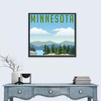 Retro Minnesota Travel Wall Art