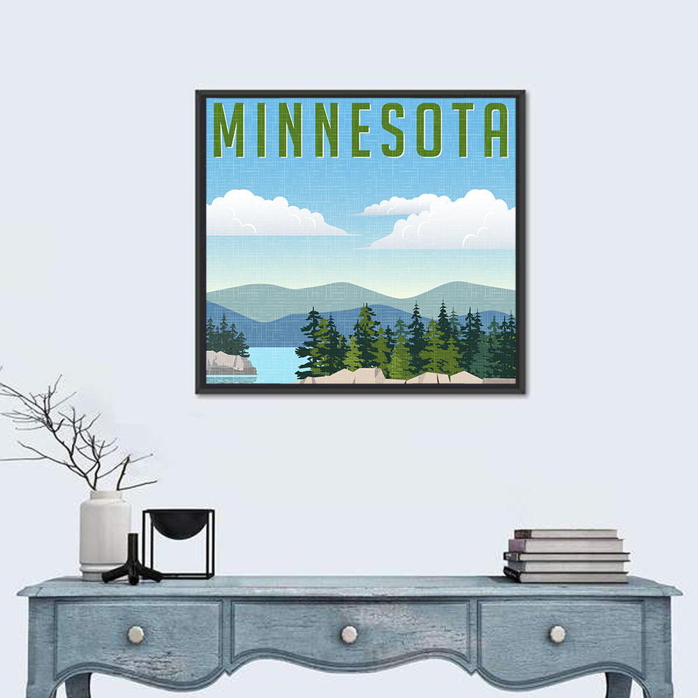 Retro Minnesota Travel Wall Art