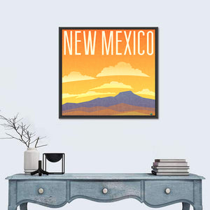 Retro Travel Poster New Mexico Wall Art