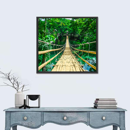 Bamboo Pedestrian Hanging Bridge Wall Art