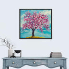 Sakura Island with Pink Blossoms Wall Art