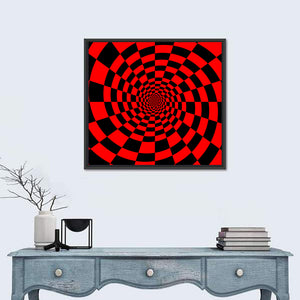 Red And Black Geometry Abstract Wall Art