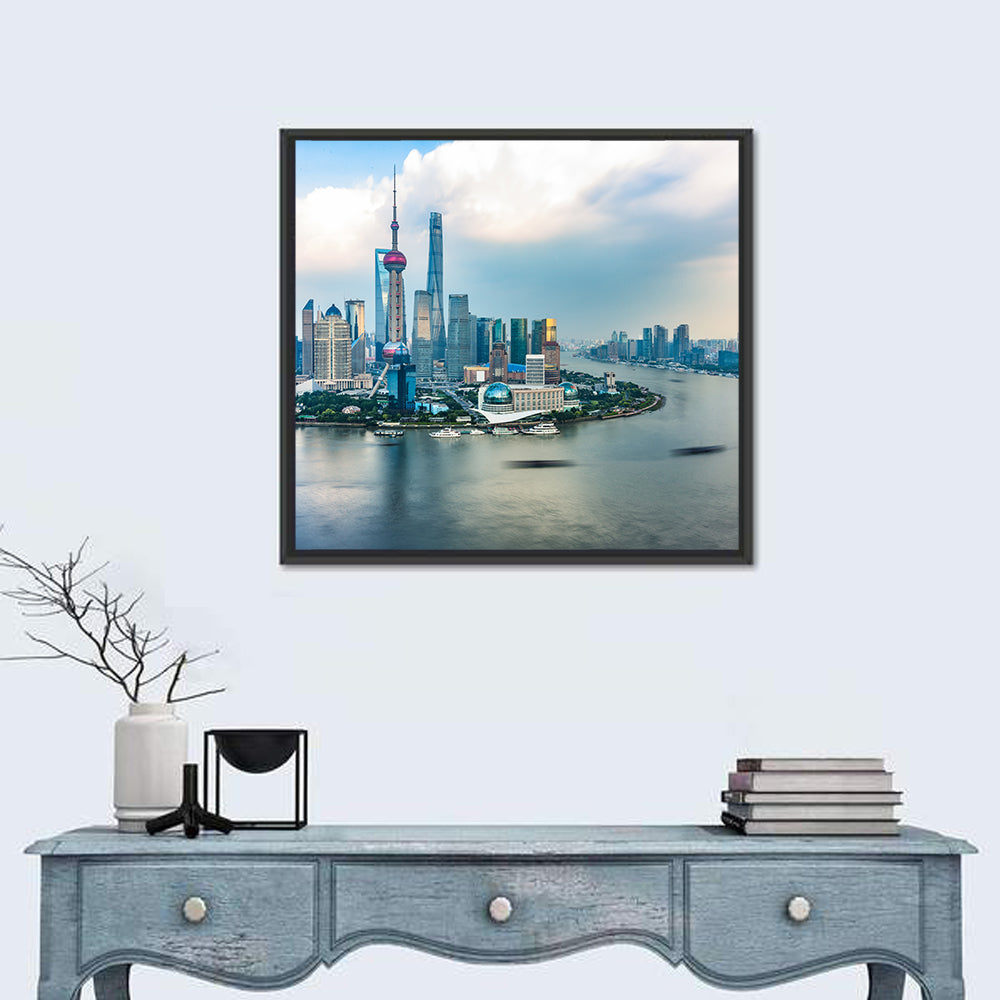 Shanghai Bund Skyline with Oriental Pearl Tower Wall Art