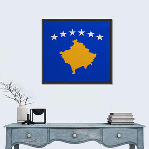 Kosovan National Official Flag Wall Art