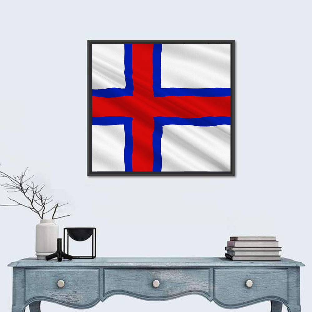 Faroe Islands Flag Wall Art