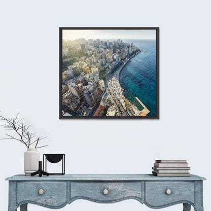 Beirut Corniche Aerial View Wall Art