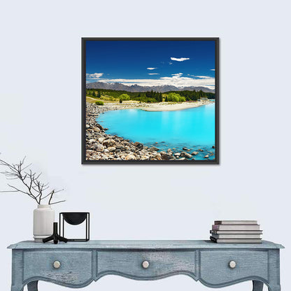 Pukaki lake In New Zealand Wall Art