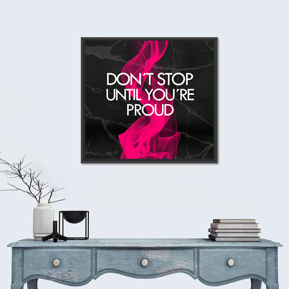Fitness Quote on Black Marble Wall Art
