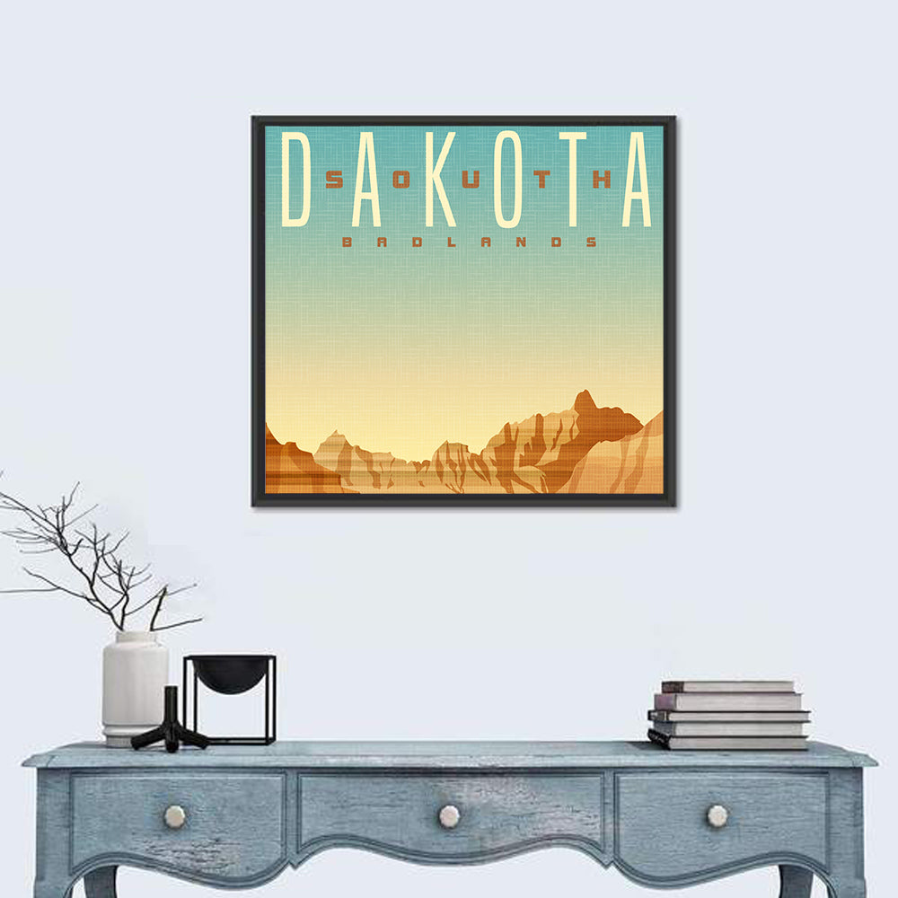 South Dakota Badlands Travel Sticker Wall Art