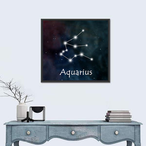 Aquarius Horoscope Constellation Wall Art