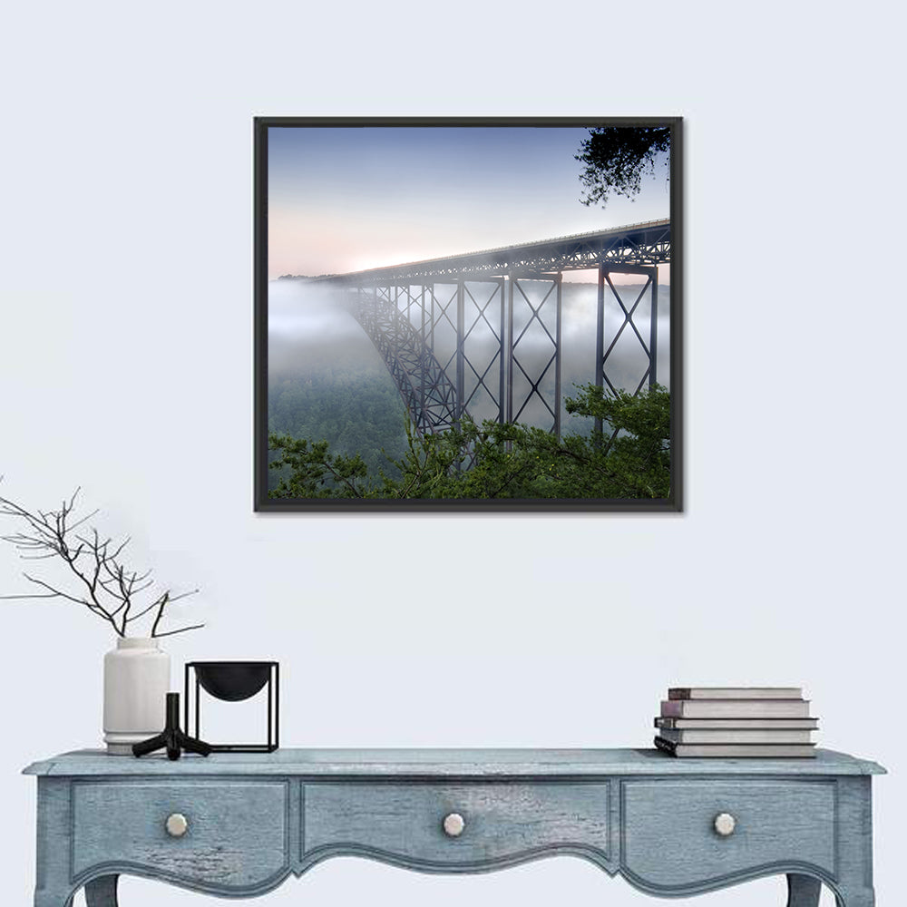 New River Gorge Bridge at Dusk Wall Art