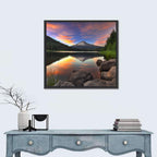 Mount Hood Reflected Over Trillium Lake Wall Art