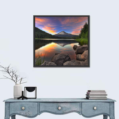 Trillium Lake & Mount Hood Sunset Wall Art