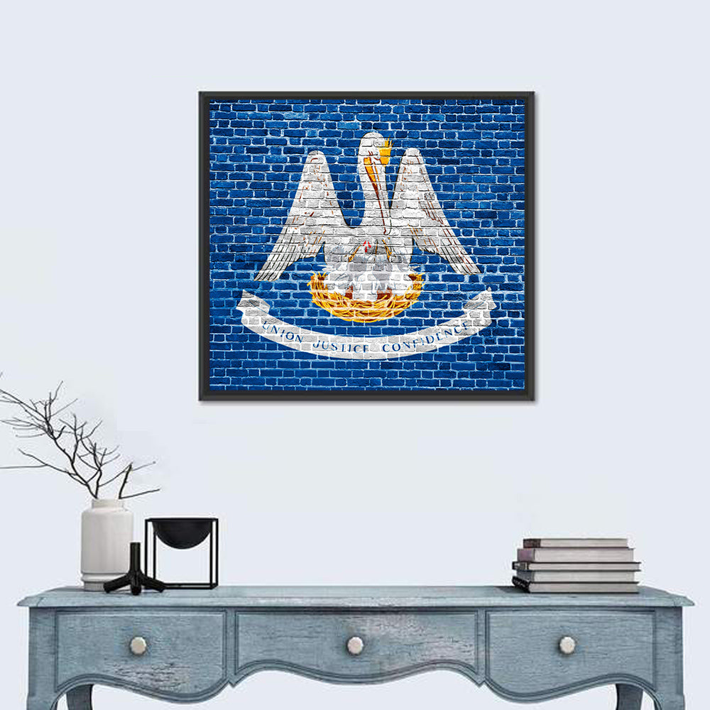 Vintage Louisiana Flag Wall Art