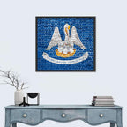 Vintage Louisiana Flag Wall Art