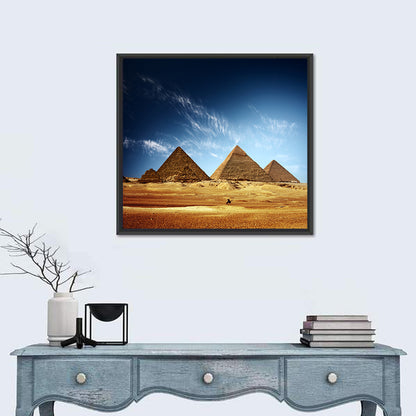 Giza Pyramids Valley View Wall Art