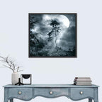 Gothic Moonlit Tree Wall Art