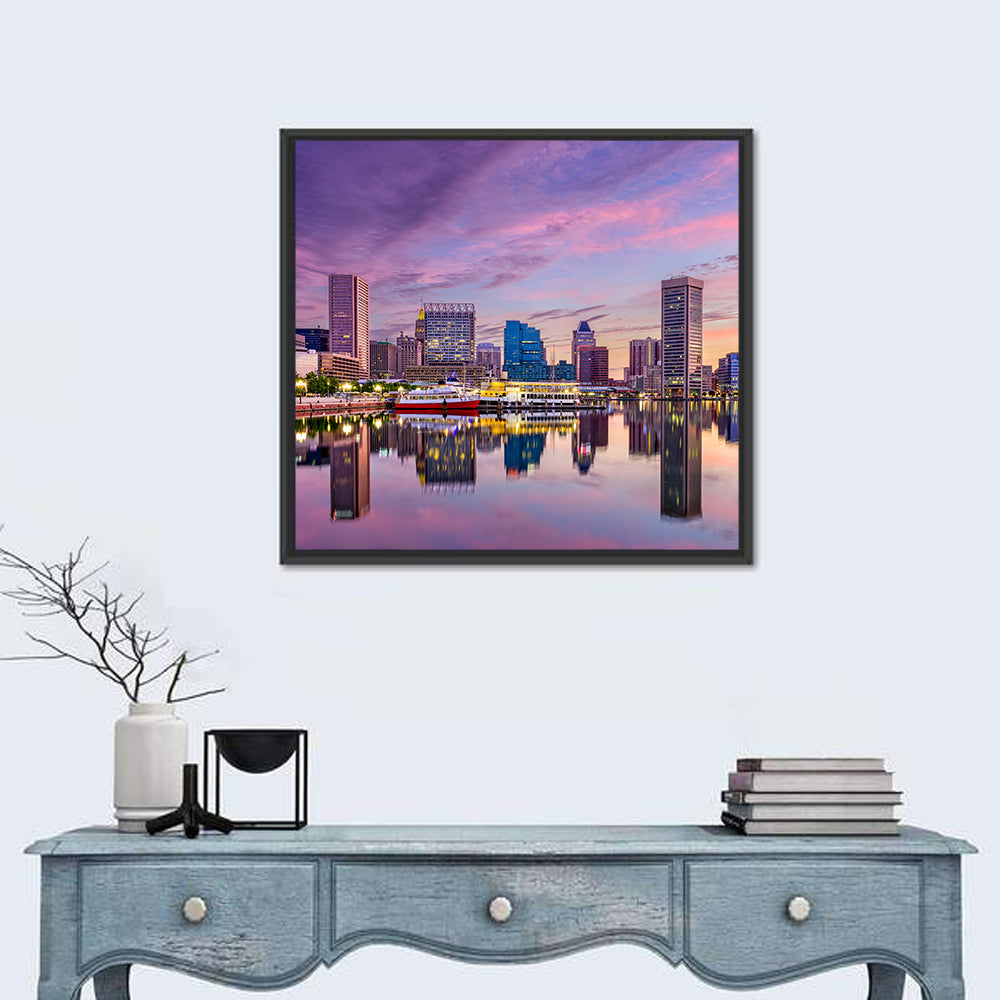 Baltimore Inner Harbor Skyline Wall Art