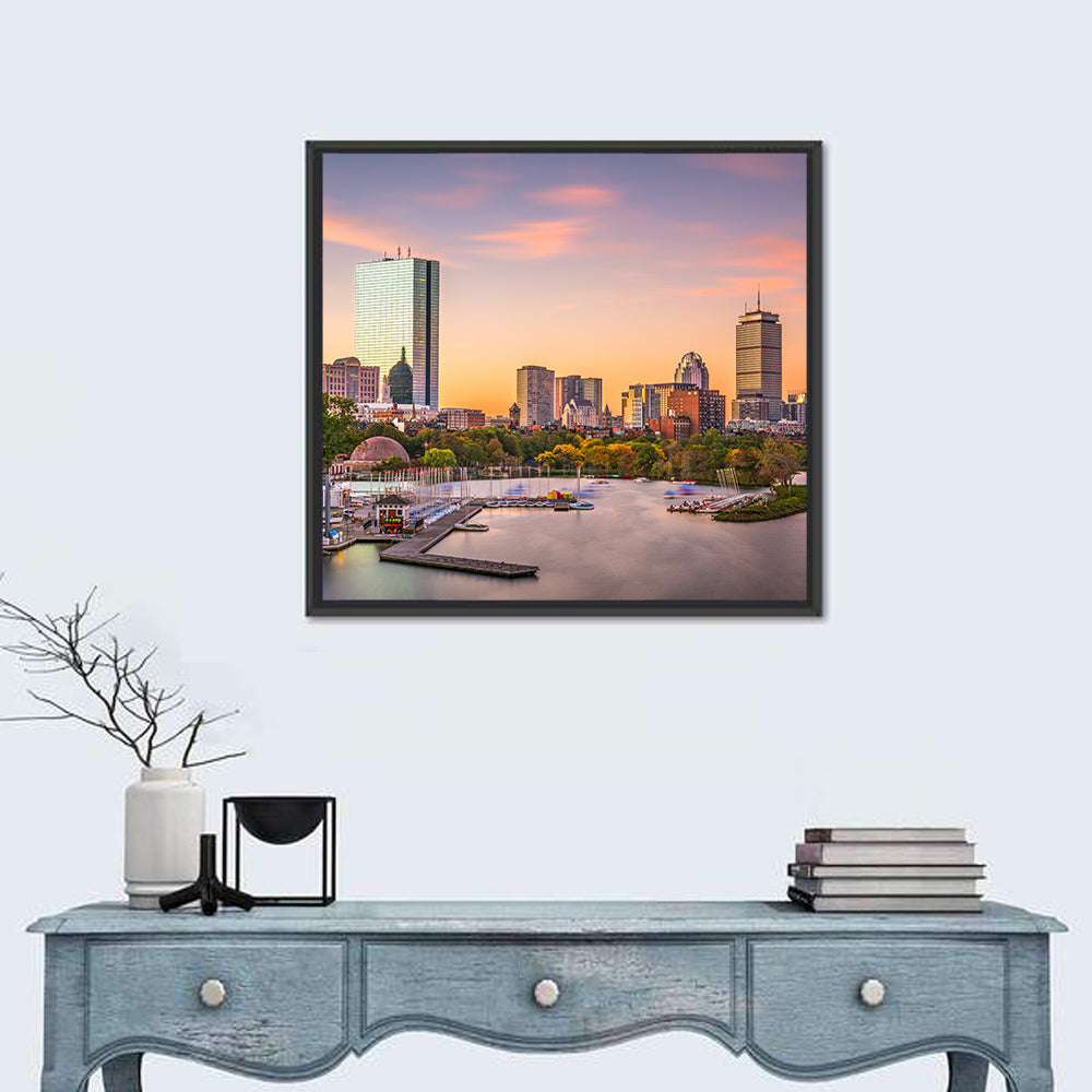 Boston Skyline at Sunset Wall Art