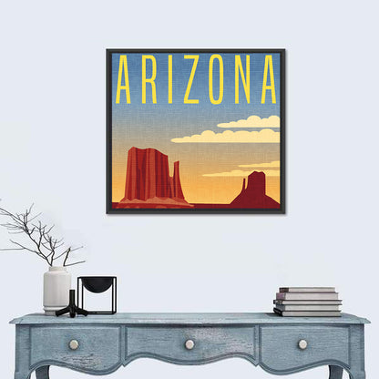 Monument Valley Travel Illustration Wall Art