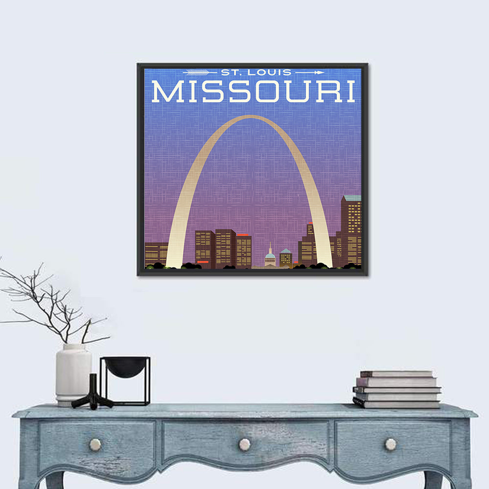 St. Louis Gateway Arch Illustration Wall Art