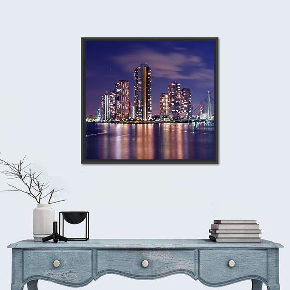 Tokyo Night Skyline Wall Art
