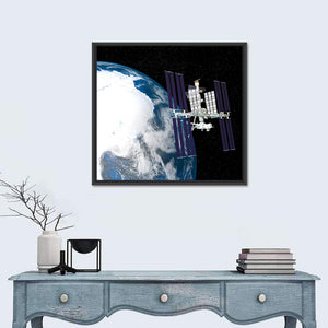 Space Station Above Antarctica Wall Art