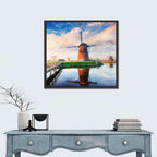Kinderdijk Windmills at Golden Hour Wall Art