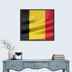 Waving Belgian Flag Wall Art