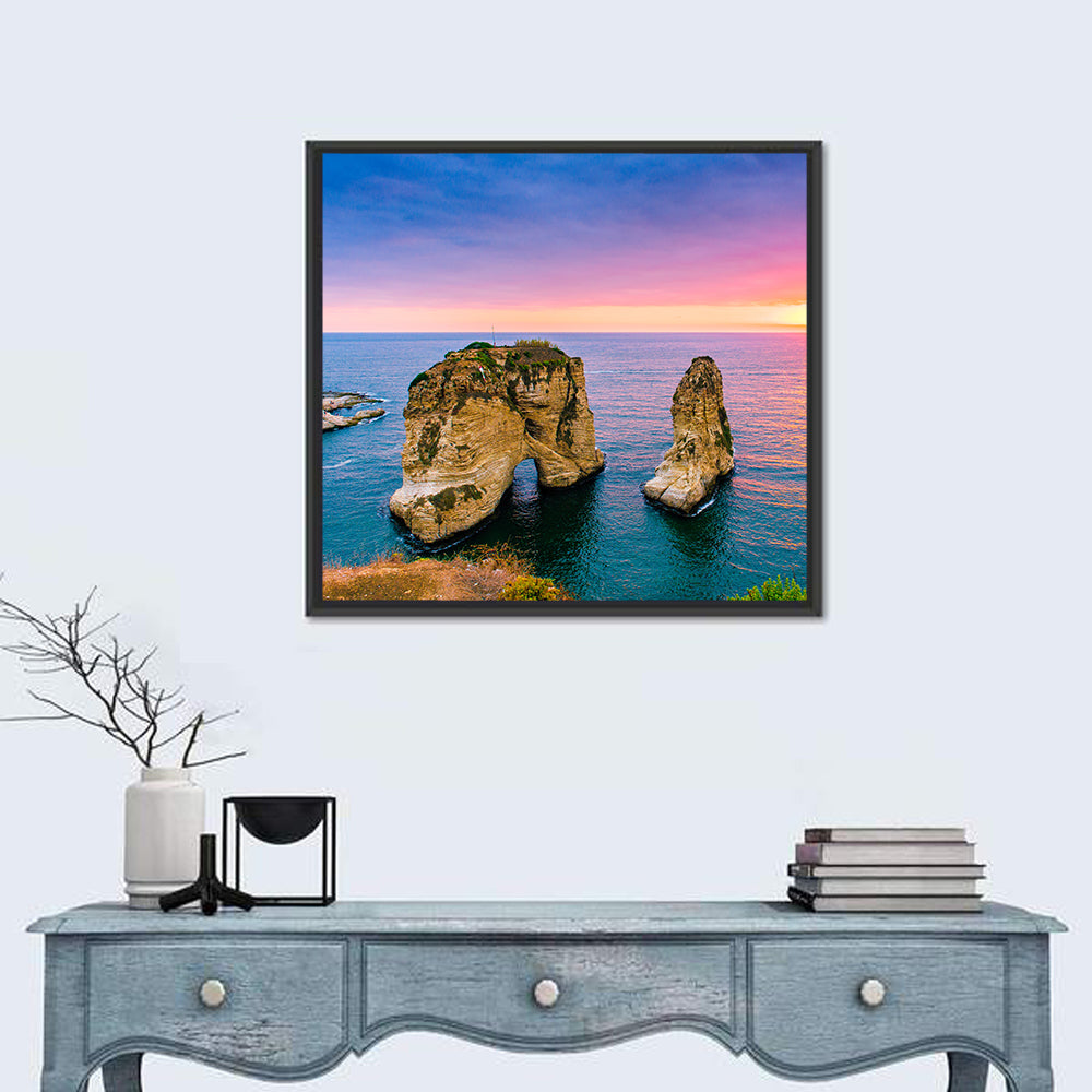 Raouché Rocks at Dusk, Beirut Wall Art