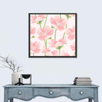 Spring Pink Sakura Magnolia Pattern Wall Art