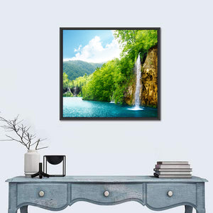 Deep Forest Waterfall Croatia Wall Art