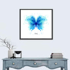 Translucent Blue Butterfly Wall Art