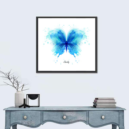 Translucent Blue Butterfly Wall Art