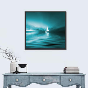 Sailing Boat Sunset Wall Art