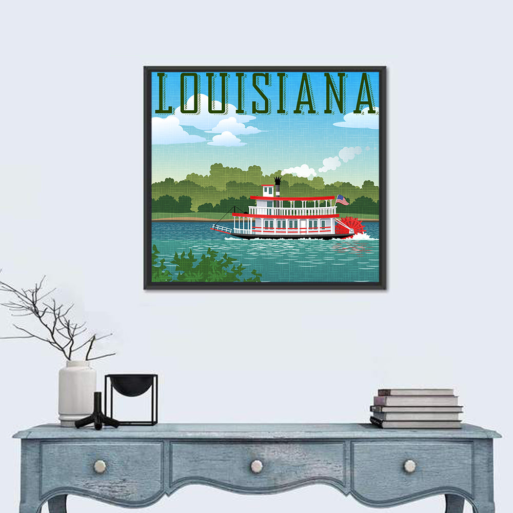 Louisiana Steamboat Wall Art
