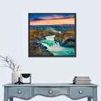 Godafoss Sunset Cascade Wall Art