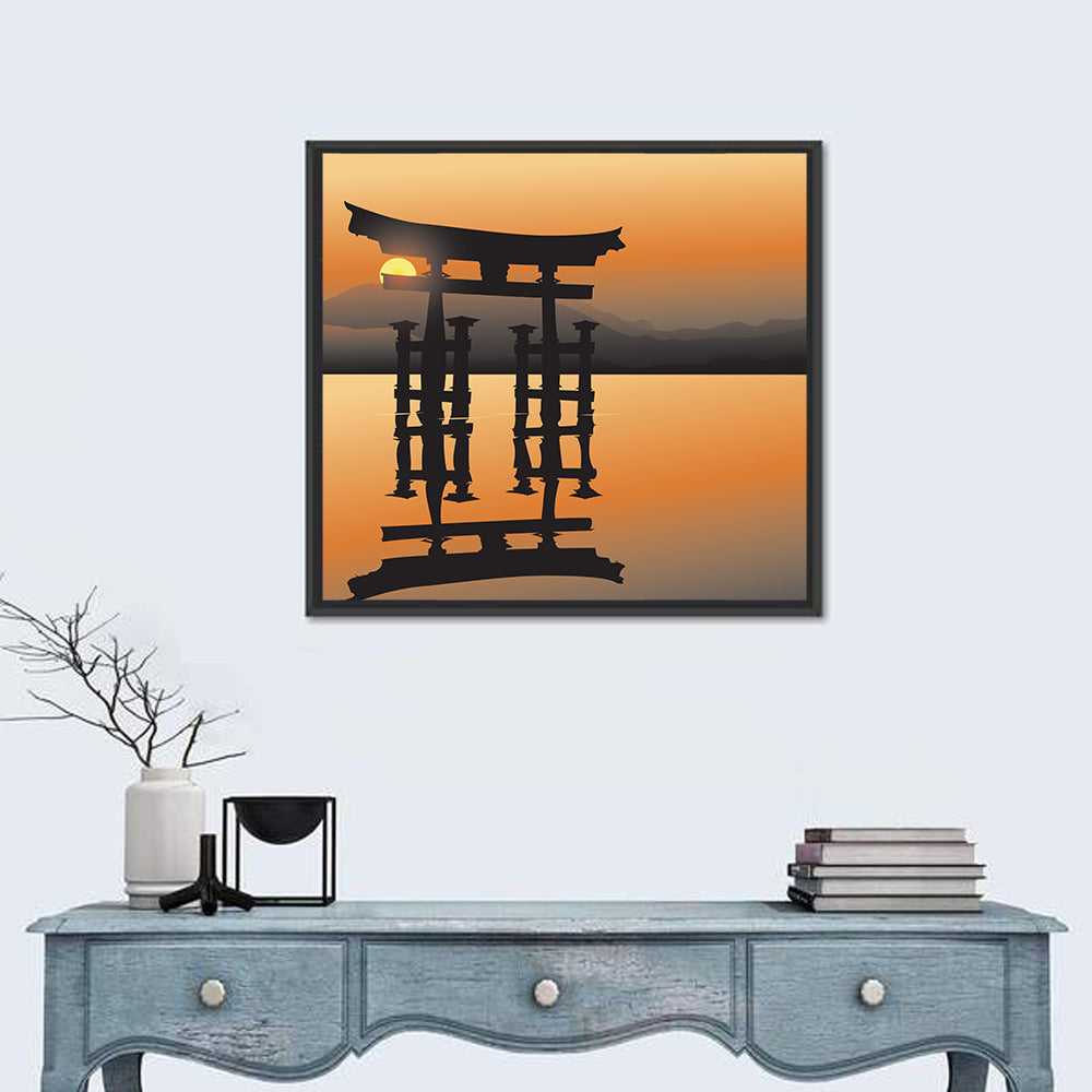 Itsukushima Torii at Sunset Wall Art