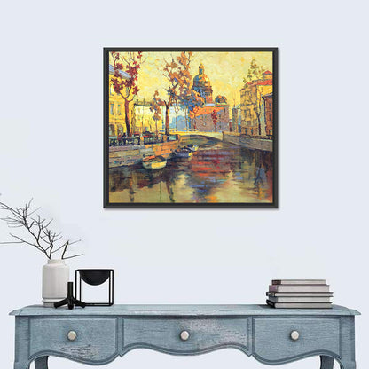 St Petersburg Golden Canal Wall Art