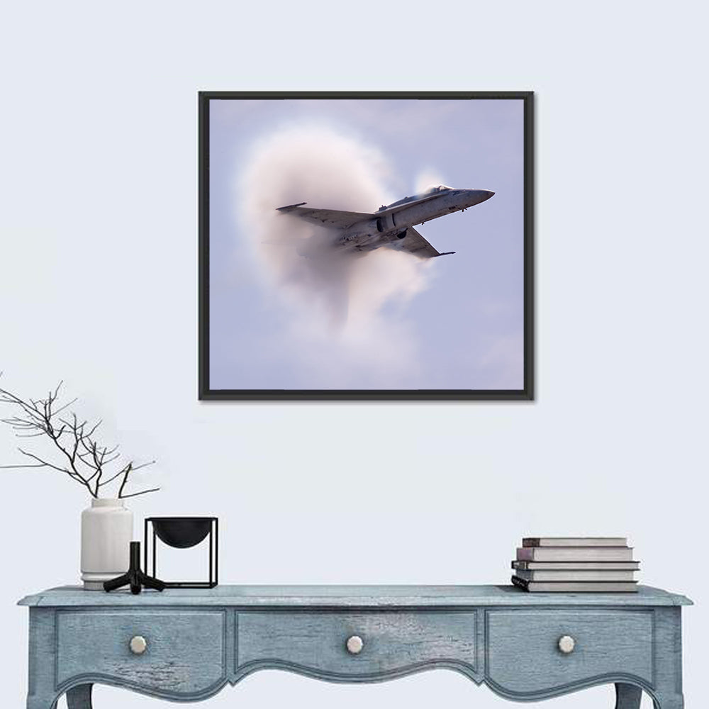 Supersonic Fighter Jet with Vapor Cone Wall Art