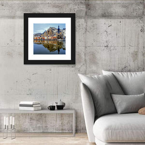 Collegiate Church & River Meuse Belgium Wall Art