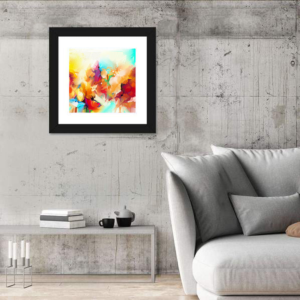 Vibrant Semi Abstract Flowers Wall Art